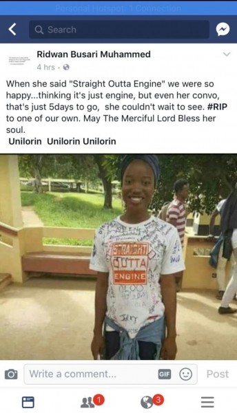 UNILORIN Best Graduating Student Dies Few Days To Her Convocation