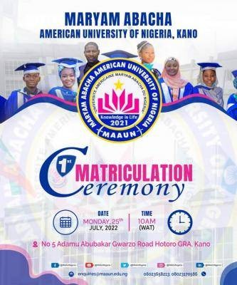 Maryam Abacha American University 1st Matriculation Ceremony