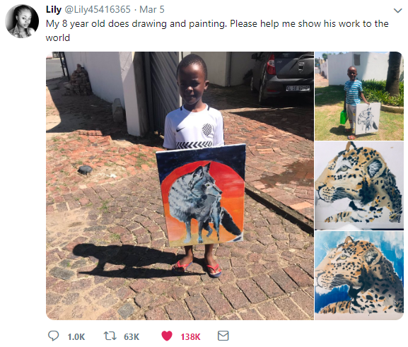 Talented 8 Year Old's Paintings Go Viral