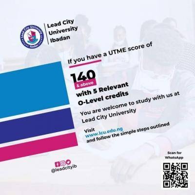 Lead City University Post-UTME/DE 2022: cut-off mark, eligibility and registration details