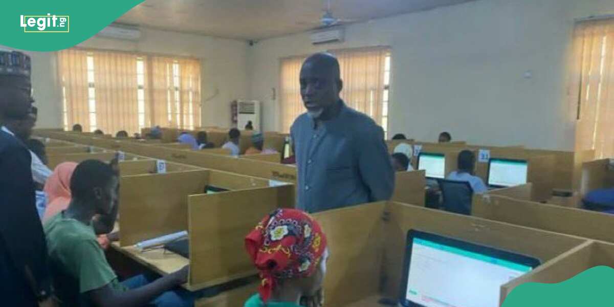 JAMB registrar supervises an exam hall