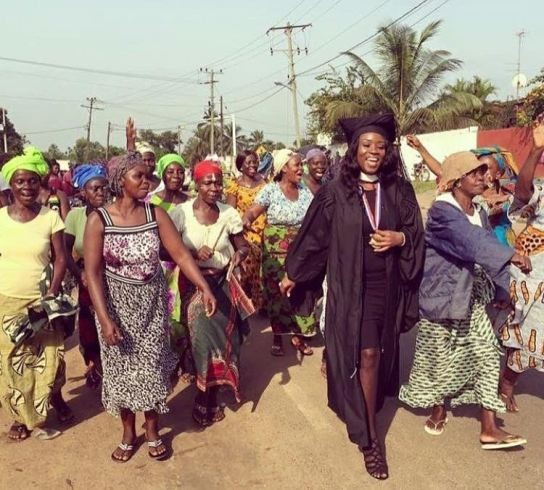 See How This Female Graduate Was Celebrated By Elderly Women