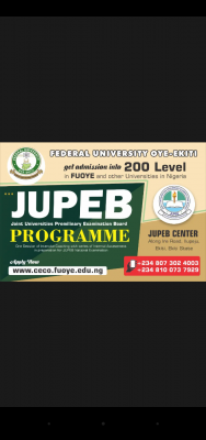 FUOYE JUPEB admission form for 2020/2021 session