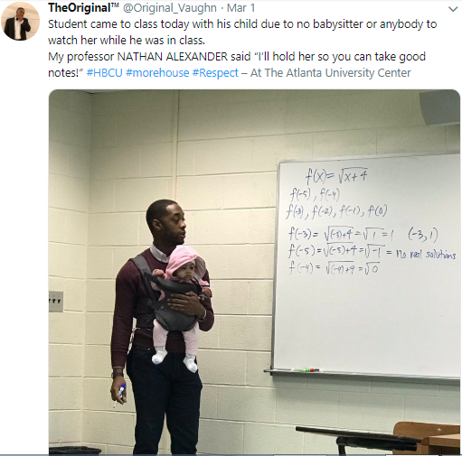 Lecturer is praised by social media users after photo of him carrying a student