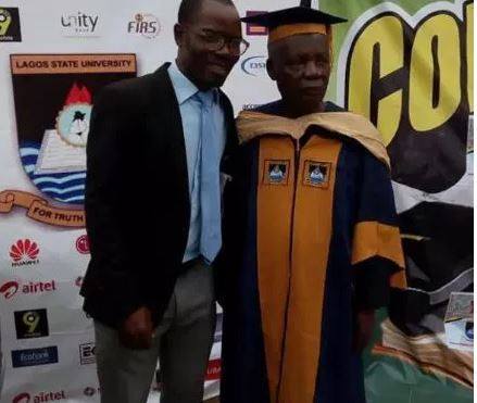 Photos80year old man bags Msc degree form Lagos State University