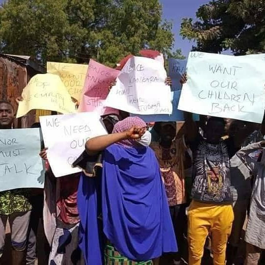 Parents of students abducted in Katsina stage protest demand quick rescue of their kids