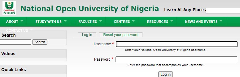 NOUN Postgraduate Students Login Portal