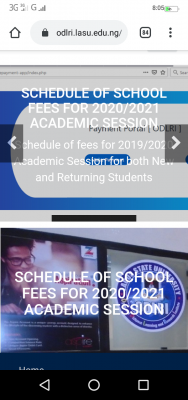 LASU ODLRI school fees schedule for 2020/2021 session