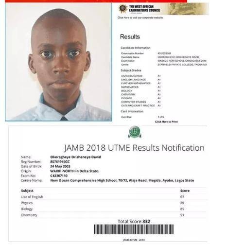 15-year-old Boy Who Cleared WAEC, Scored 332 in Jamb Has Been Denied Admission