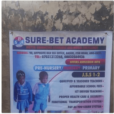 See This School Spotted in Ekiti State - What Do You Think???