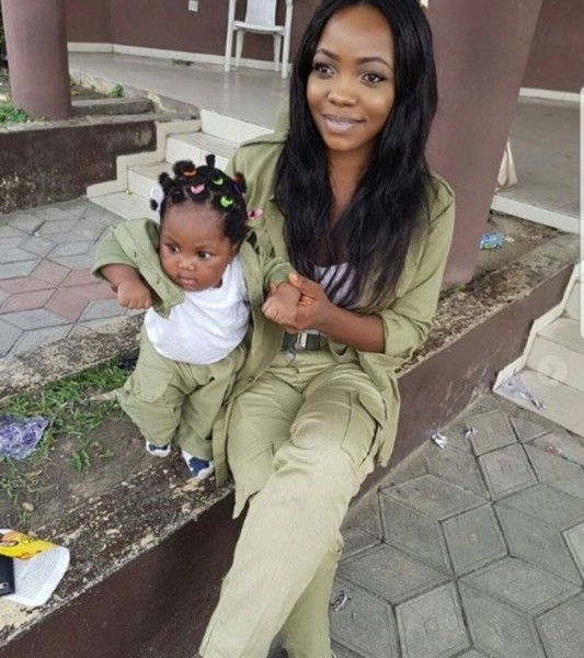 See The Lovely Pics of a Corp Member Who Dressed Her Daughter In NYSC Uniform