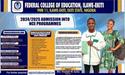 Fed College of Education, Ilawe-Ekiti releases admission form, 2024/2025 session