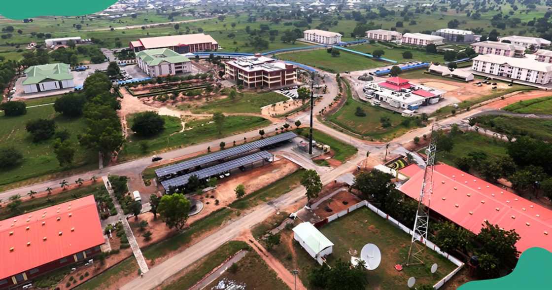 An aerial view of the American University of Nigeria main campus.