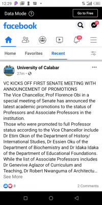 UNICAL VC kicks off first Senate meeting with announcement of promotions