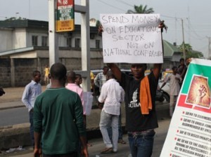 Poly Students Protest: Spend Money On Education, Not Confab