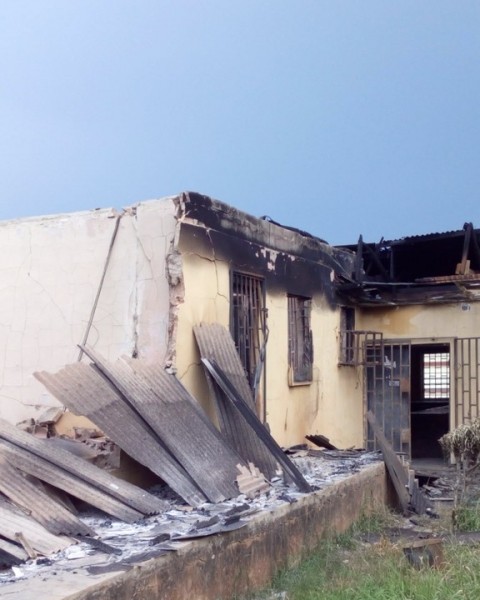 See Photos Of The Fire Outbreak At AAU, Ekpoma Last Night.