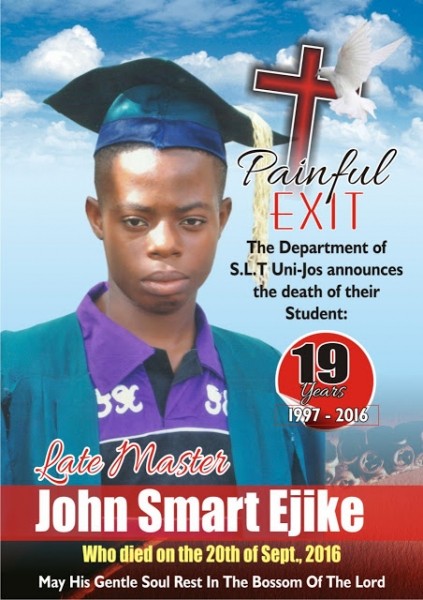 UNIJOS Loses 19-year-old 200L Student