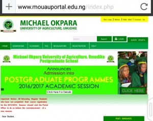 MOUAU Postgraduate Admission 2016/2017 Announced