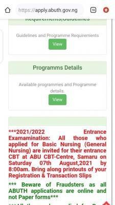 ABUTH General Nursing (Basic Nursing) Entrance Exam Date, 2021/2022 session