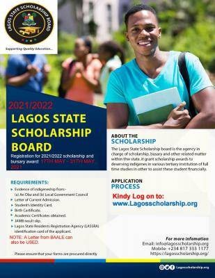 Lagos State scholarship application for 2021/2022