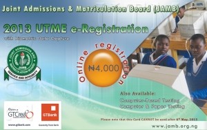 Jamb/UTME 2013 Registration Form is Out - Instructions & Guidelines