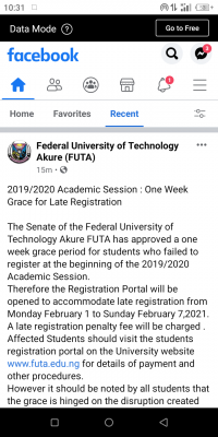 FUTA announces one 