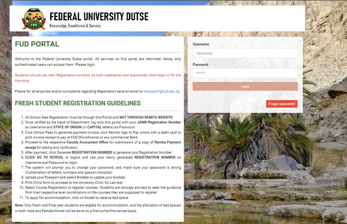 Federal University Dutse portal