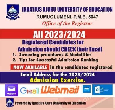 IAUE notice to 2023 applicants regarding admission details