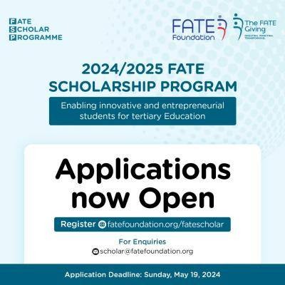 The FATE Scholarship programme for 2024/2025 academic year