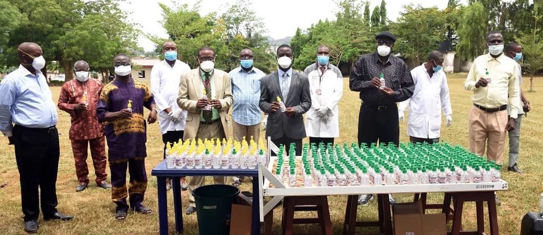 COVID-19: AAUA Produces, Donates Hand Sanitisers to Govt., Community