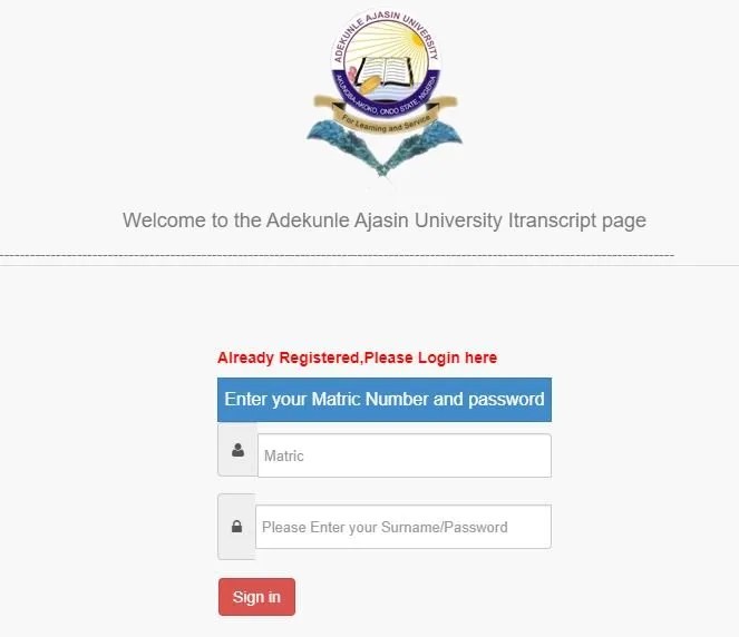 AAUA Online Transcript Application (2024): Fee & How To Apply