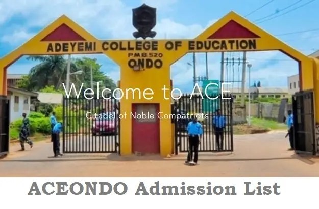 ACEONDO 3rd Batch Admission List 2024/2025 Session - How To Check Your Status