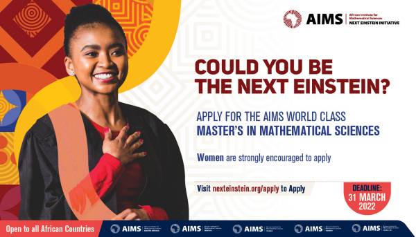 AIMS Master’s Degree in Mathematical Sciences 2022