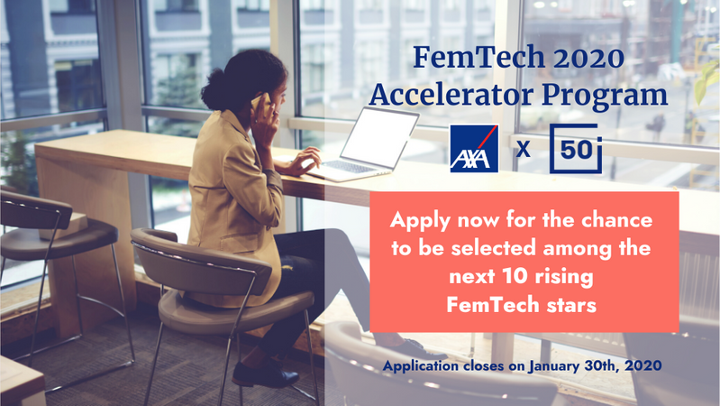 AXA 50intech Female Technology FemTech Accelerator Program