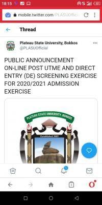 PLASU Post-UTME/DE 2020: Cut-off mark, Eligibility and Registration Details