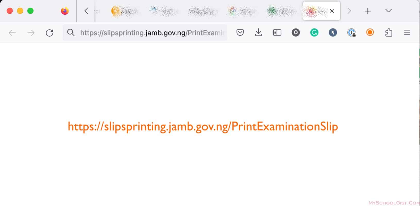 Access the JAMB UTME eslip portal