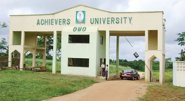 Achievers University JAMB Cut Off Mark For All Courses 2024/2025 Session