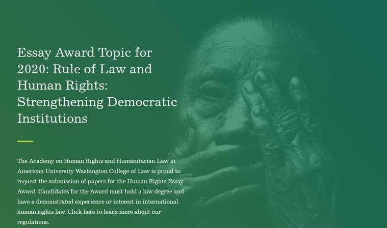 American University Washington College of Law Human Rights Essay Award