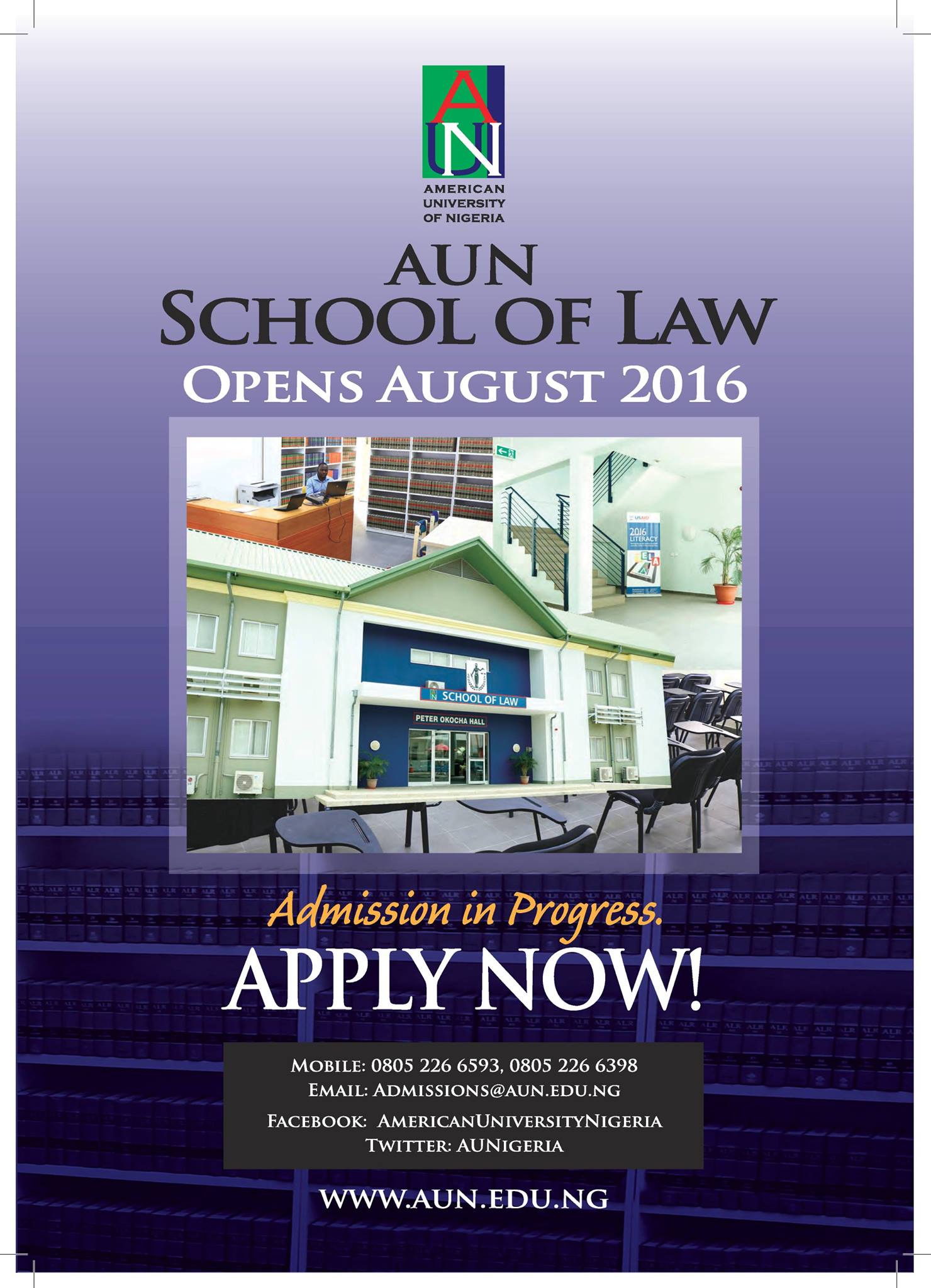 American University of Nigeria School of Law Admission Form is Out - 2016/17