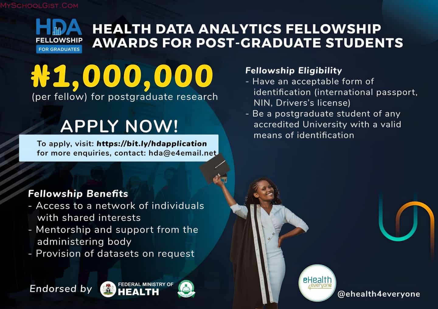 Health Data Analytics Graduate Fellowship: Apply Now!