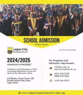 Lagos City Polytechnic Admission, 2024/2025