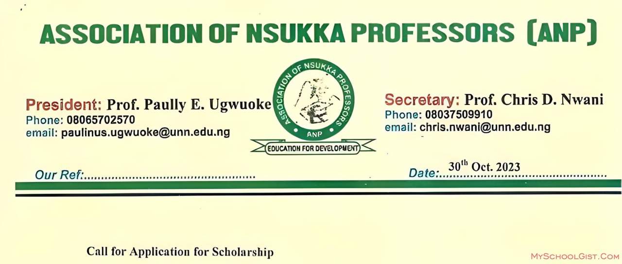 ANP Scholarship for Nsukka Students 2023 | Apply Now!