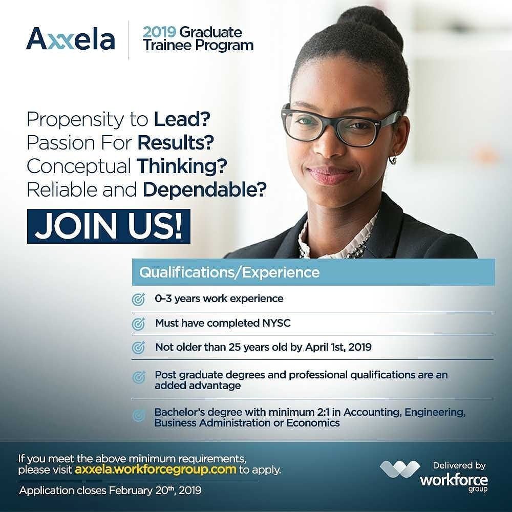 Axxela Graduate Trainee Program 2019