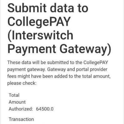 AAU payment of acceptance fee for 2020/2021 session