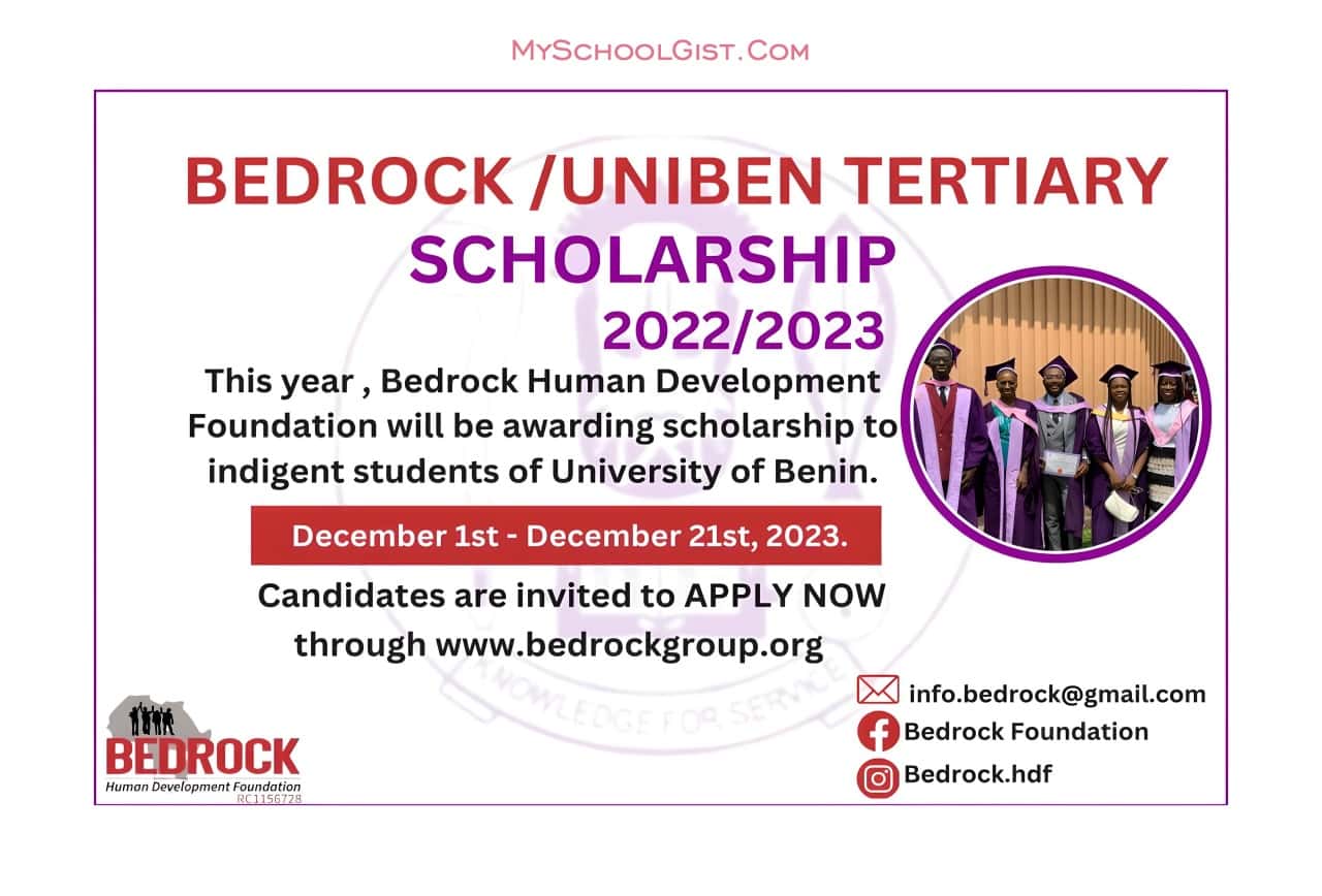 Bedrock/UNIBEN Scholarship for Undergraduates 2023