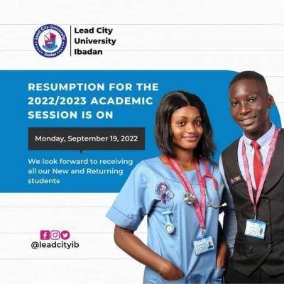 Lead City University resumption date for 2022/2023 session