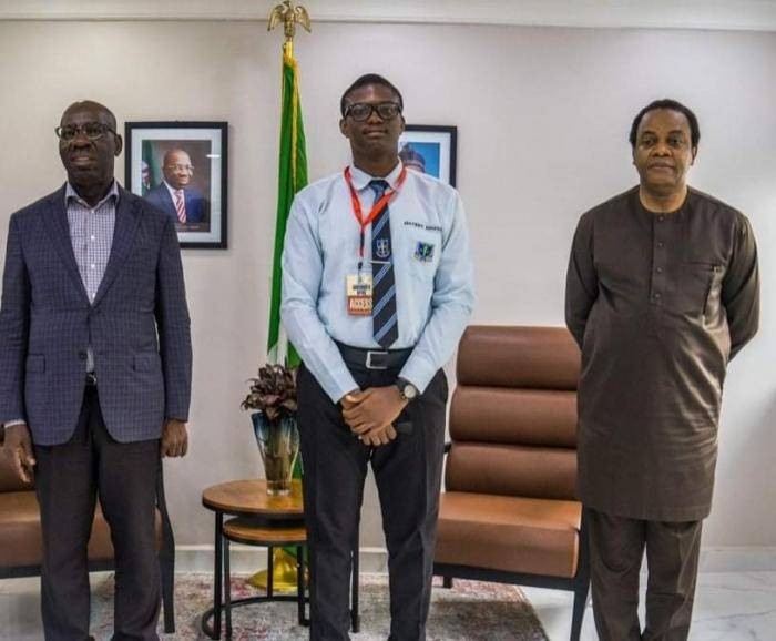 Gov Obaseki meets best JAMB UTME candidate in Edo state