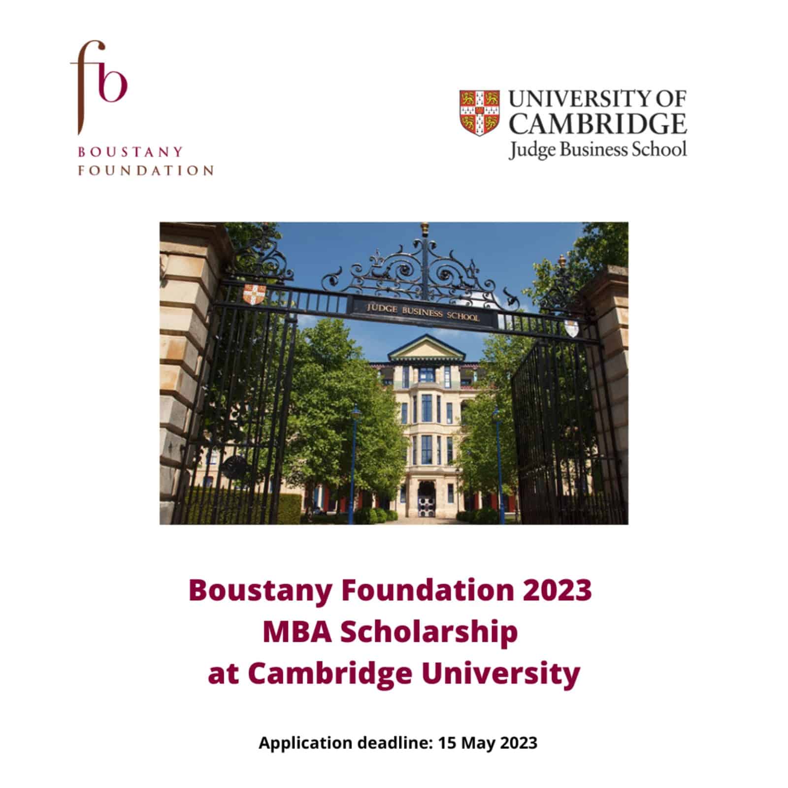 Boustany Foundation Scholarship at Cambridge University 2023