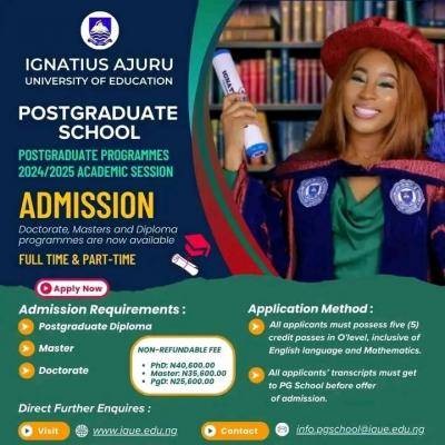 IAUE Postgraduate Admission form, 2024/2025