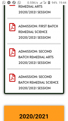 BOSU 2nd Batch Remedial Admission List for 2020/2021 session